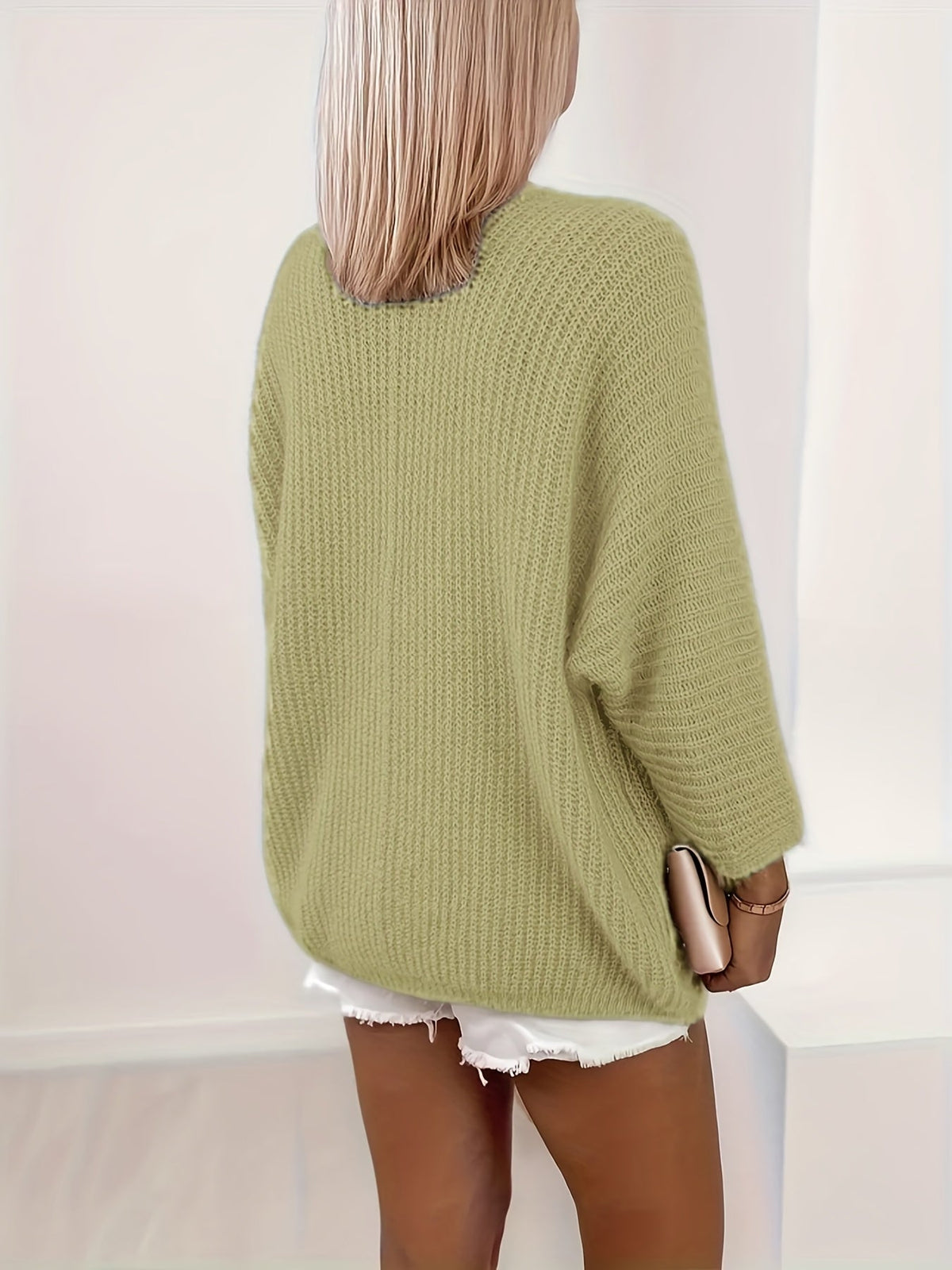Nathalie - Cardigan Élégant Oversize Grosse Maille