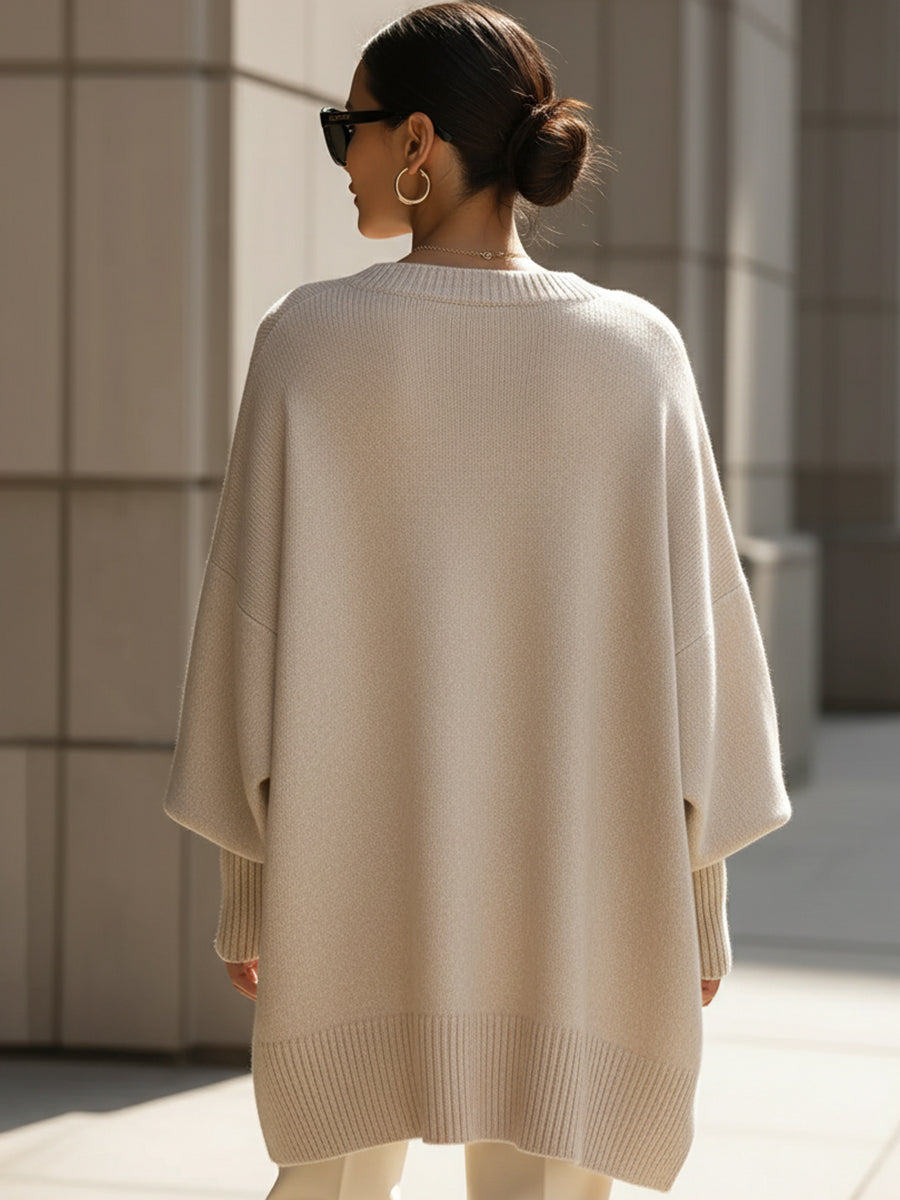 Émilie | Pull Élégant Maille Oversize