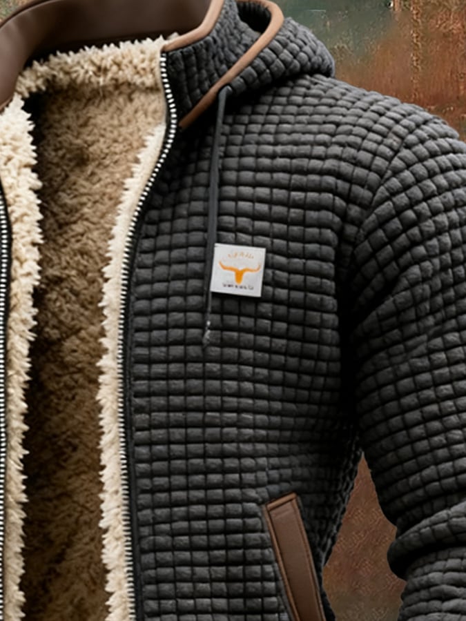 Nicolas - Veste Moderne Tricot Sherpa à Capuche