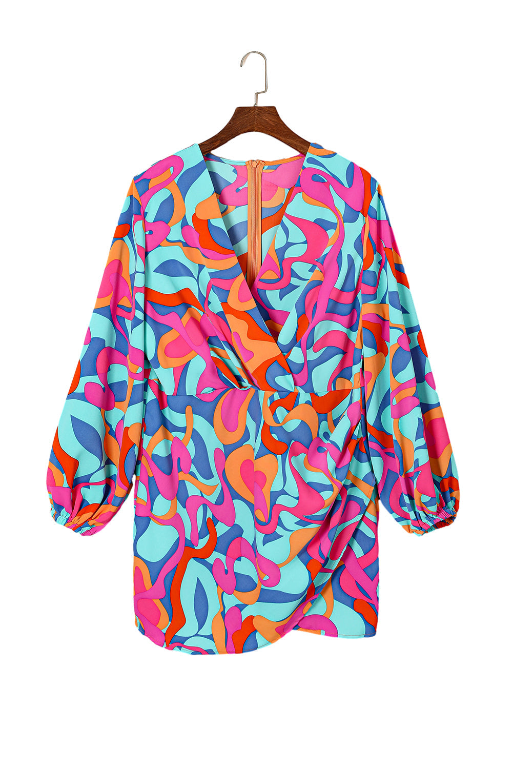 Sibylle - Robe oversize - Plissée, Motif abstrait, Femme