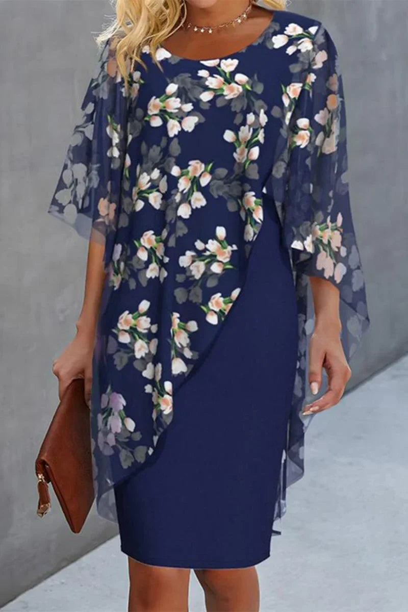 Pauline - Robe en Mousseline Fleurie Chic Femme