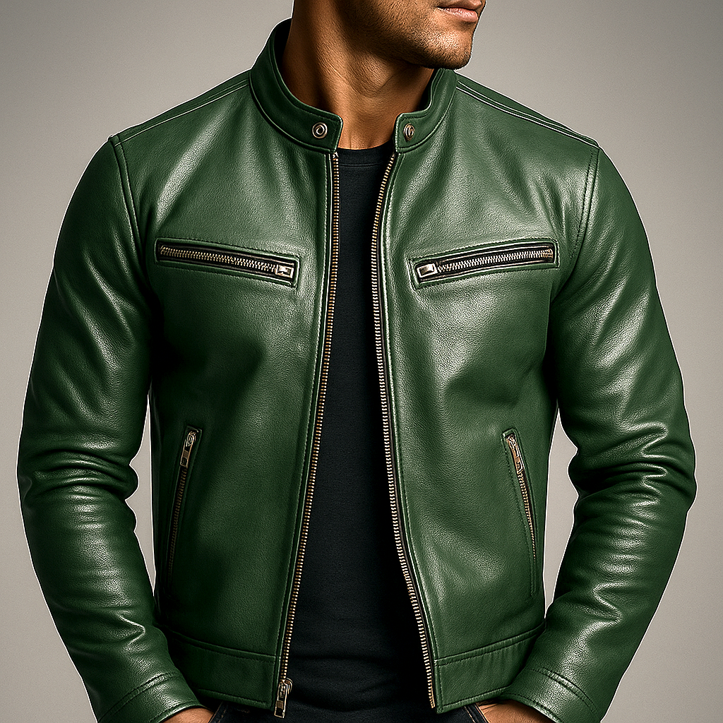 Christophe - Veste Chic Cuir Style Motard