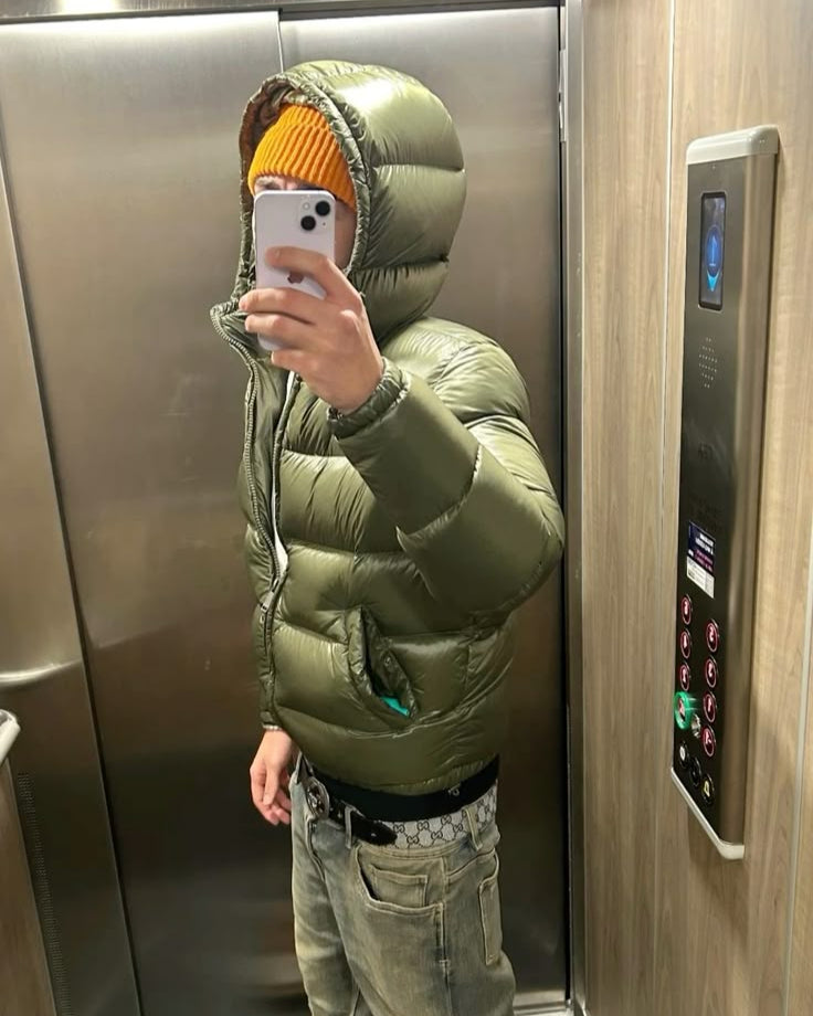 Olivier - Doudoune Élégante Oversize à Capuche