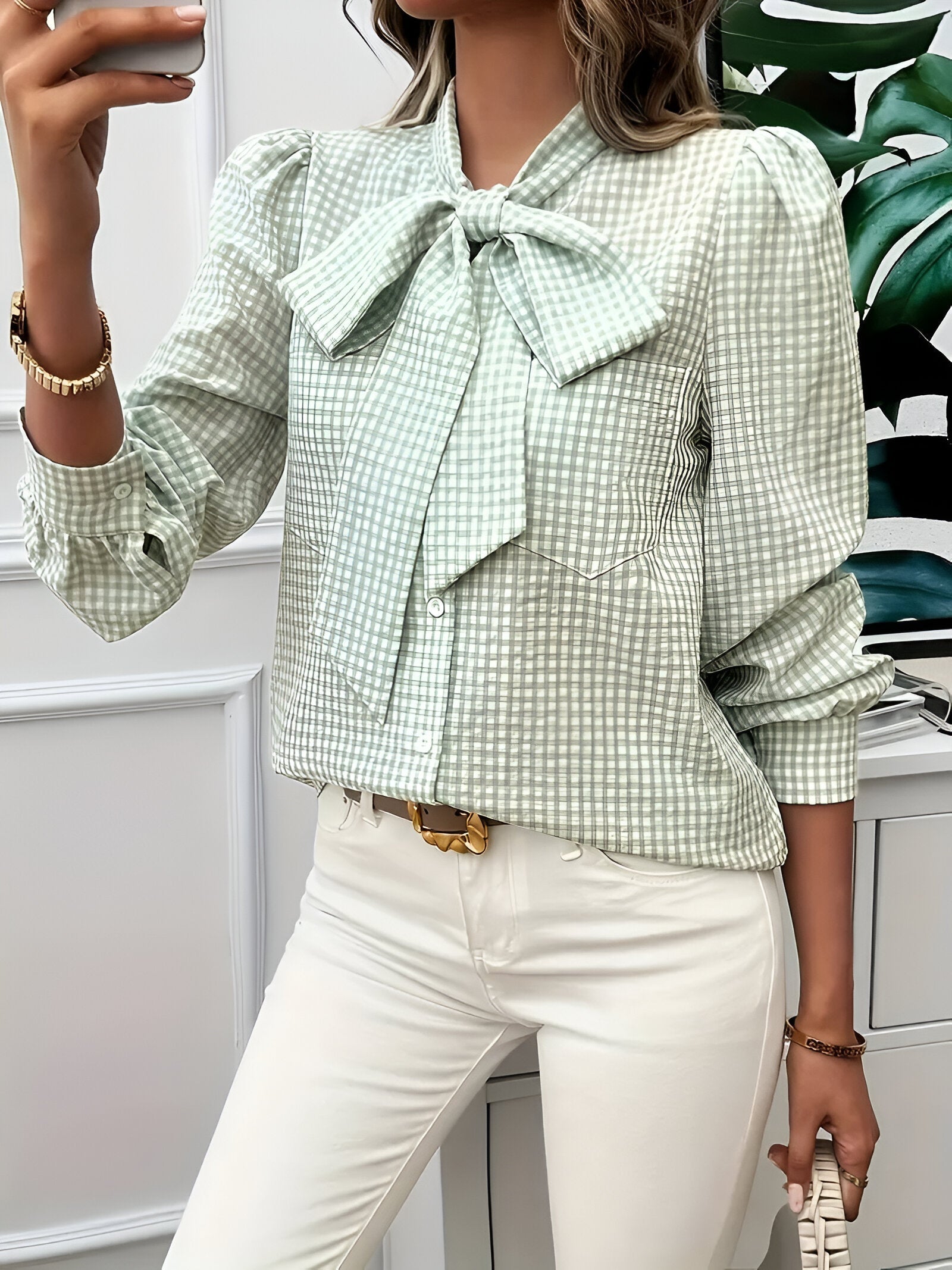 Chemise Femme À Manches Bouffantes - Monique