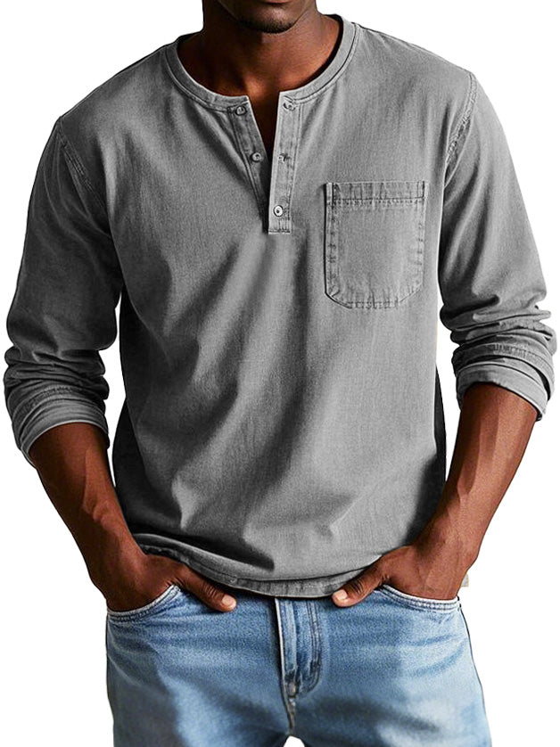 Hugo - Henley homme vintage