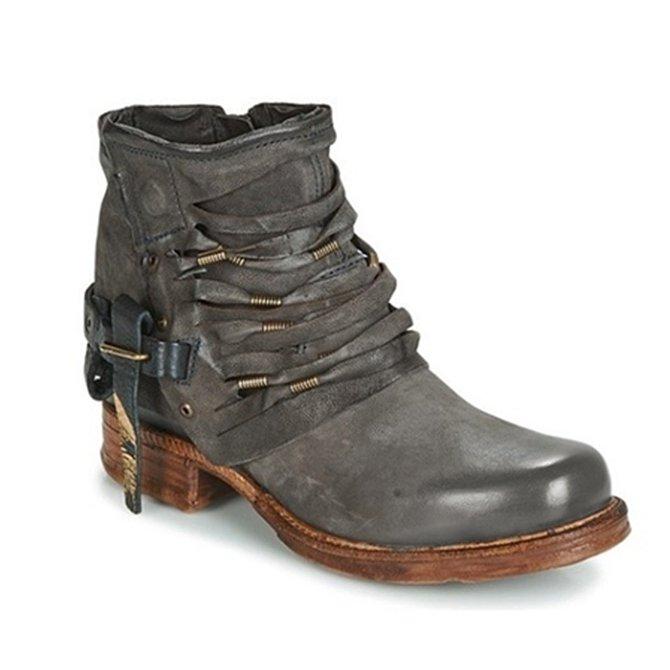 Marielle - Bottines rétro - Talon bloc, Style vintage - Femme