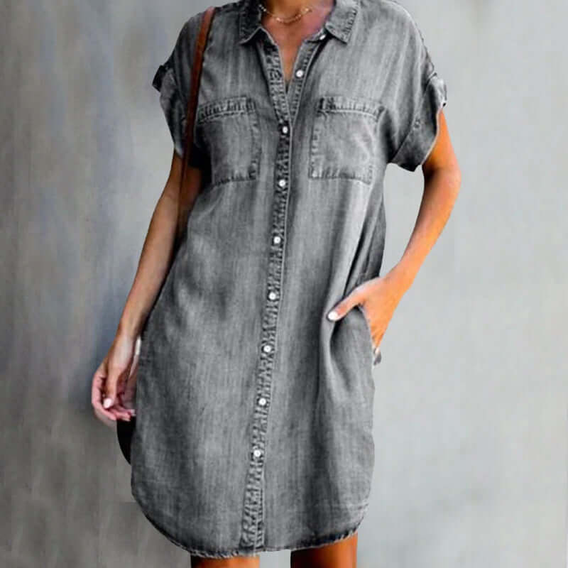 Delphine - Robe en Jean Chemise