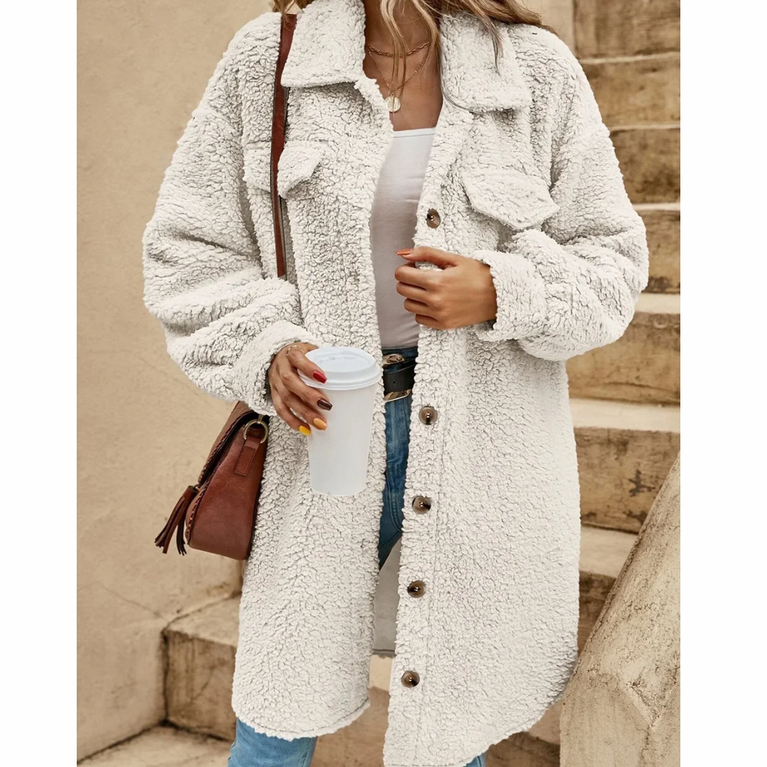 Léa - Cardigan Long Manteau Confortable Élégant Femme