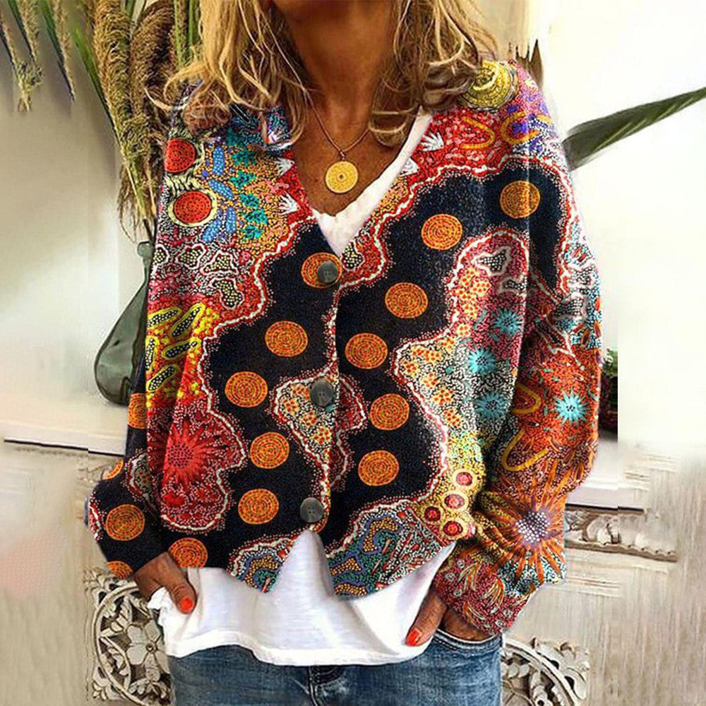 Priya - Cardigan Chic Bohème Imprimé