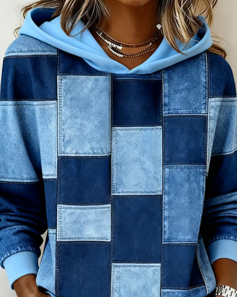 Nathalie - Sweat Chic Capuche Imprimé