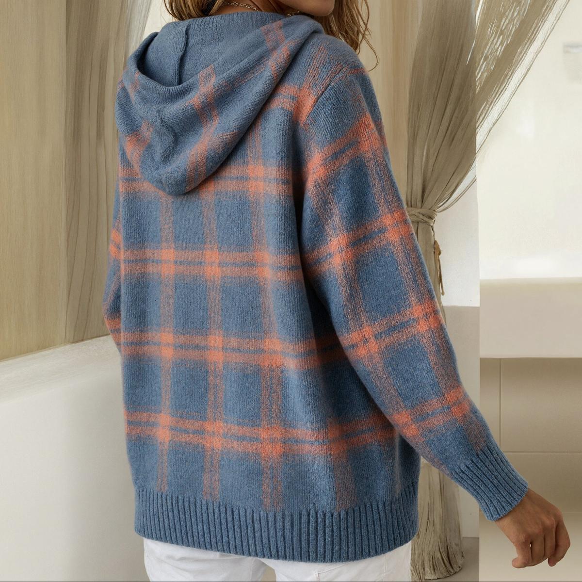 Émilie - Sweat à Capuche Chic Oversize Boutonné
