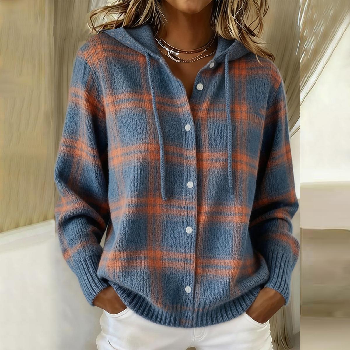 Émilie - Sweat à Capuche Chic Oversize Boutonné