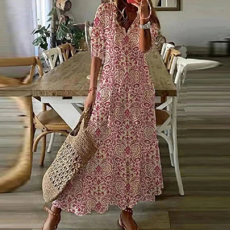 Julie - Robe Maxi Femme Bohème Fleurie
