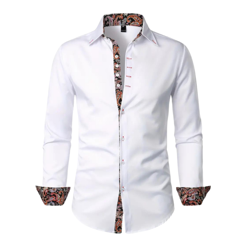 Romain | Chemise Chic Col Paisley