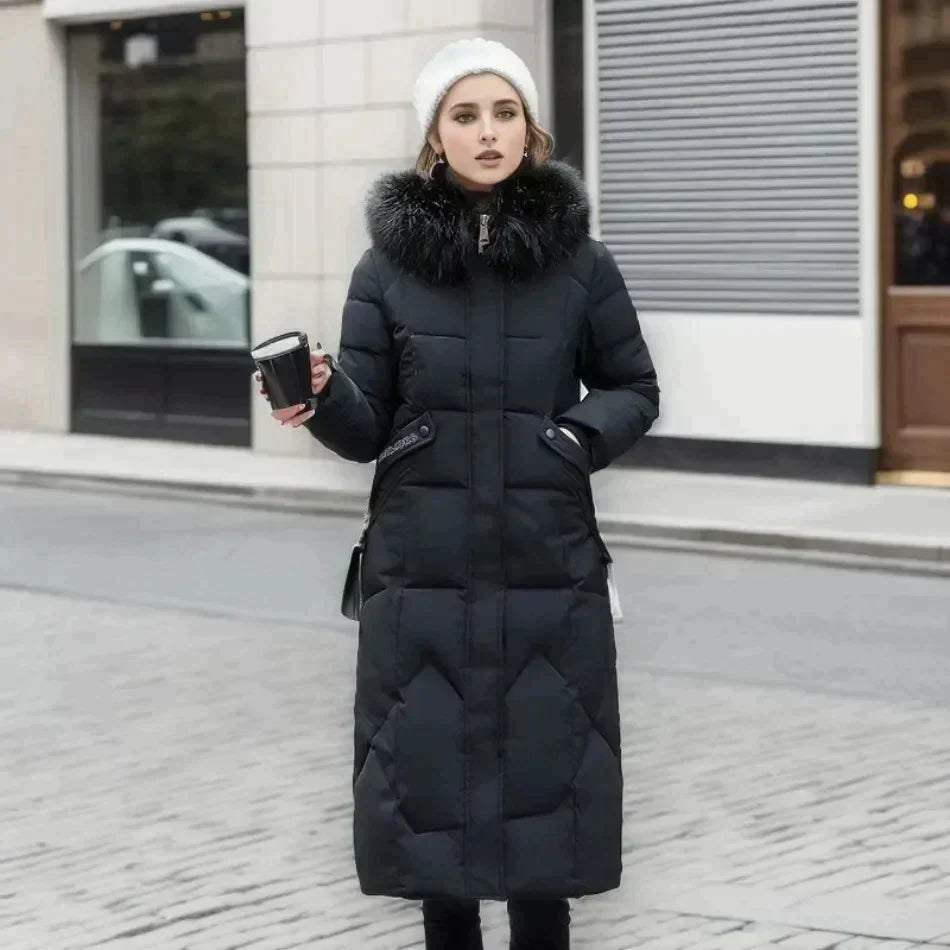 Martine - Doudoune Chic Fourrure Matelassée