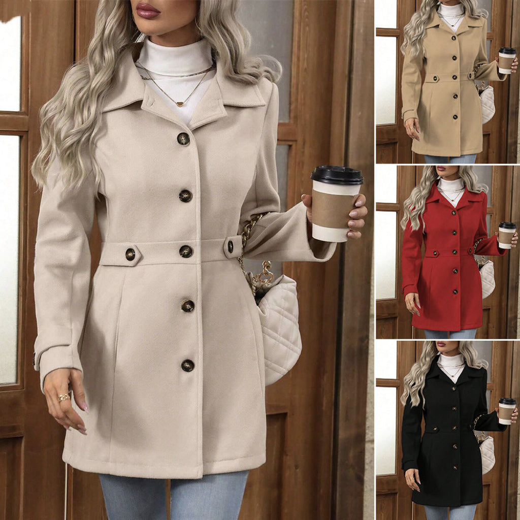 Adèle | Manteau Élégant Laine Ceinturé