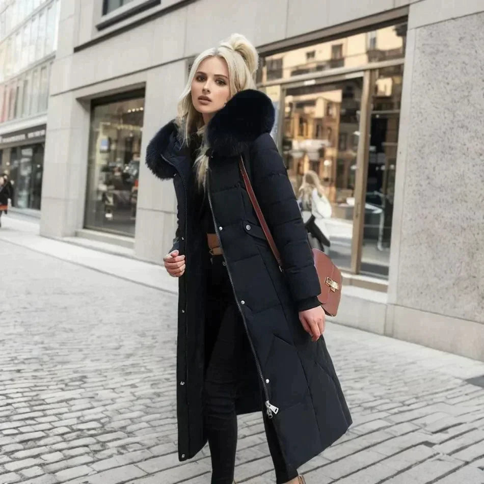 Martine - Doudoune Chic Fourrure Matelassée