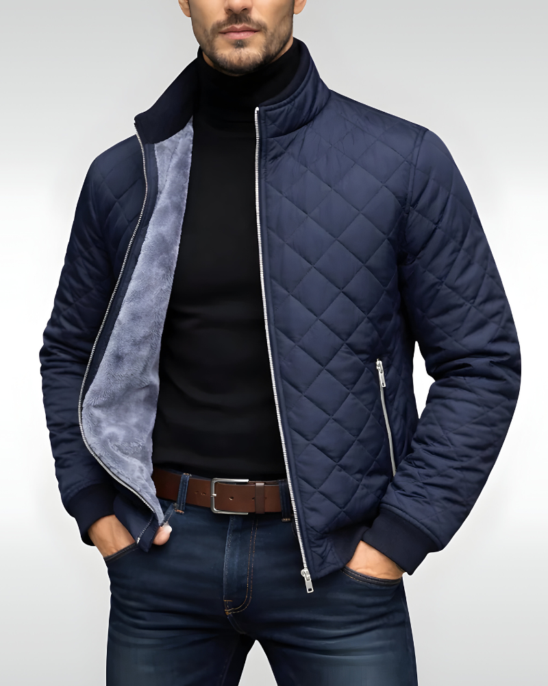 Damien - Veste Raffinée Matelassée Col Montant