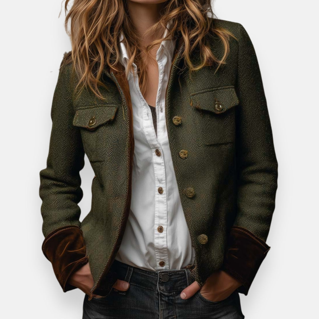 Aurélie - Veste Chic Vintage Chevrons