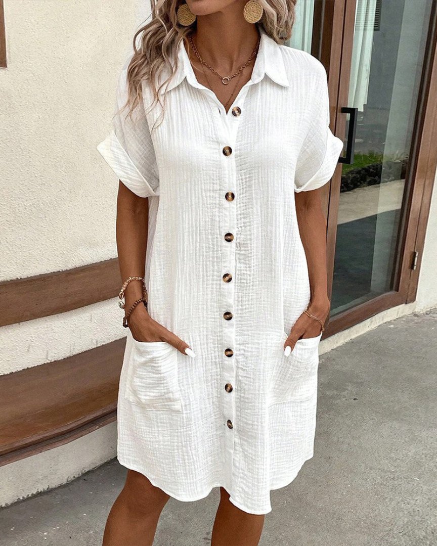 Valérie - Robe Chemise Fluide D'Été