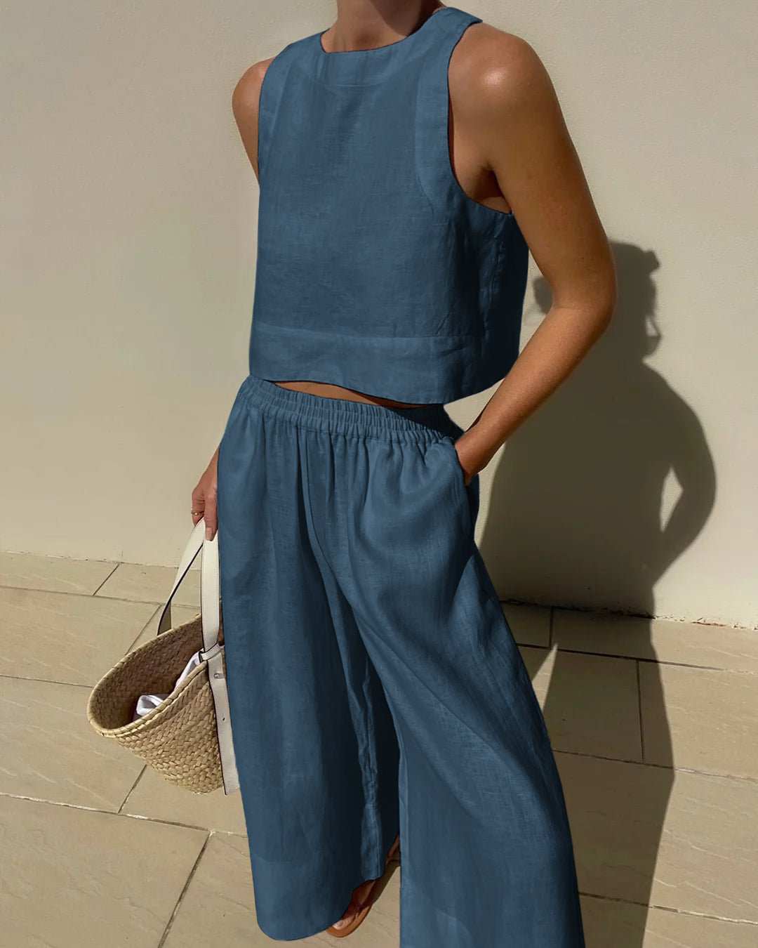 Éléonore - Maxi-robe col V - Finitions délicates, Coton doux - Femme