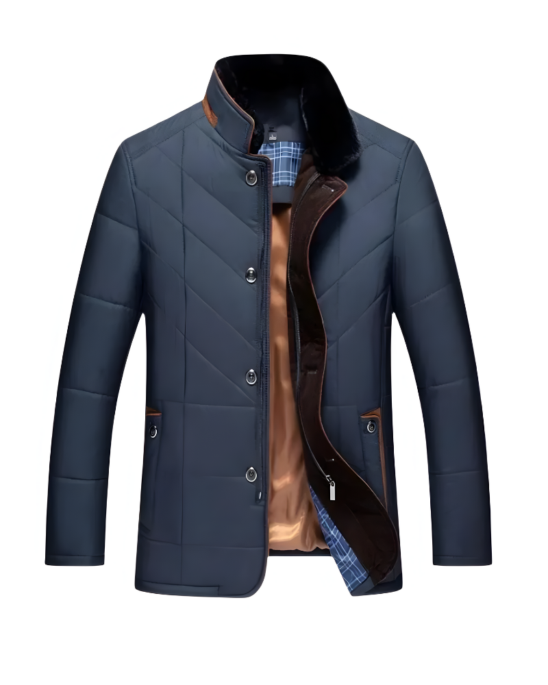 Laurent - Veste Raffinée Matelassée Doublure Fourrée