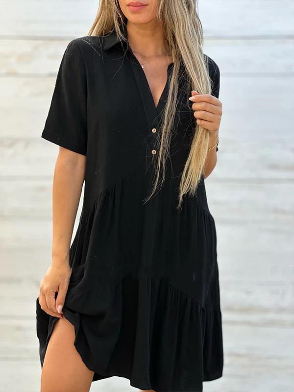 Laure - Robe Chemise Chic Décontractée Femme