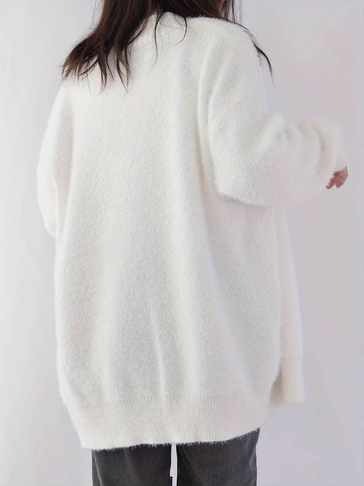 Sylvie - Cardigan Élégant Grosse Maille Boutons