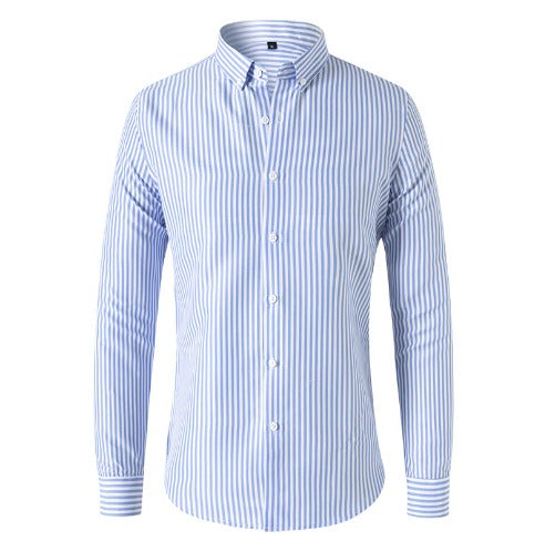 Jules - Chemise Homme Rayée Manches Longues Slim Fit