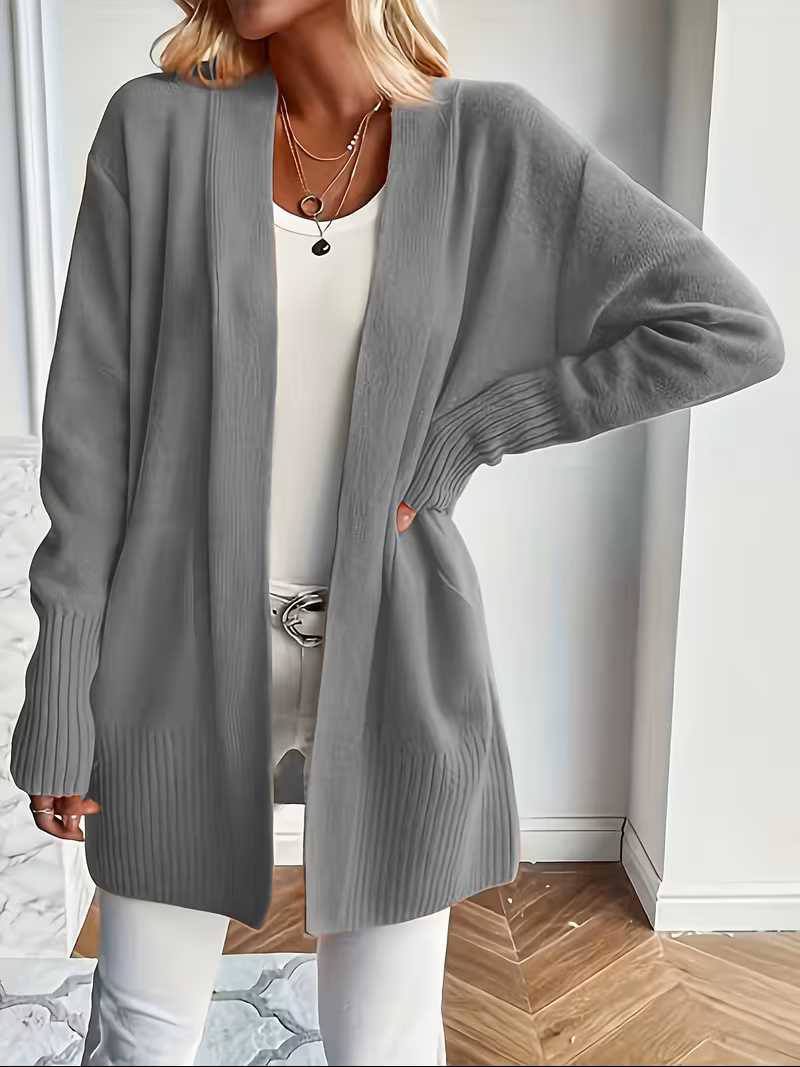 Karine - Cardigan Élégant Oversize Ouvert
