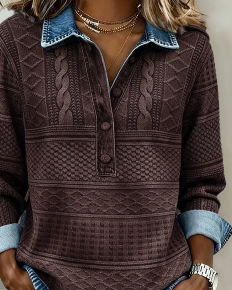 Sylvie | Pull Élégant Torsadé Vintage