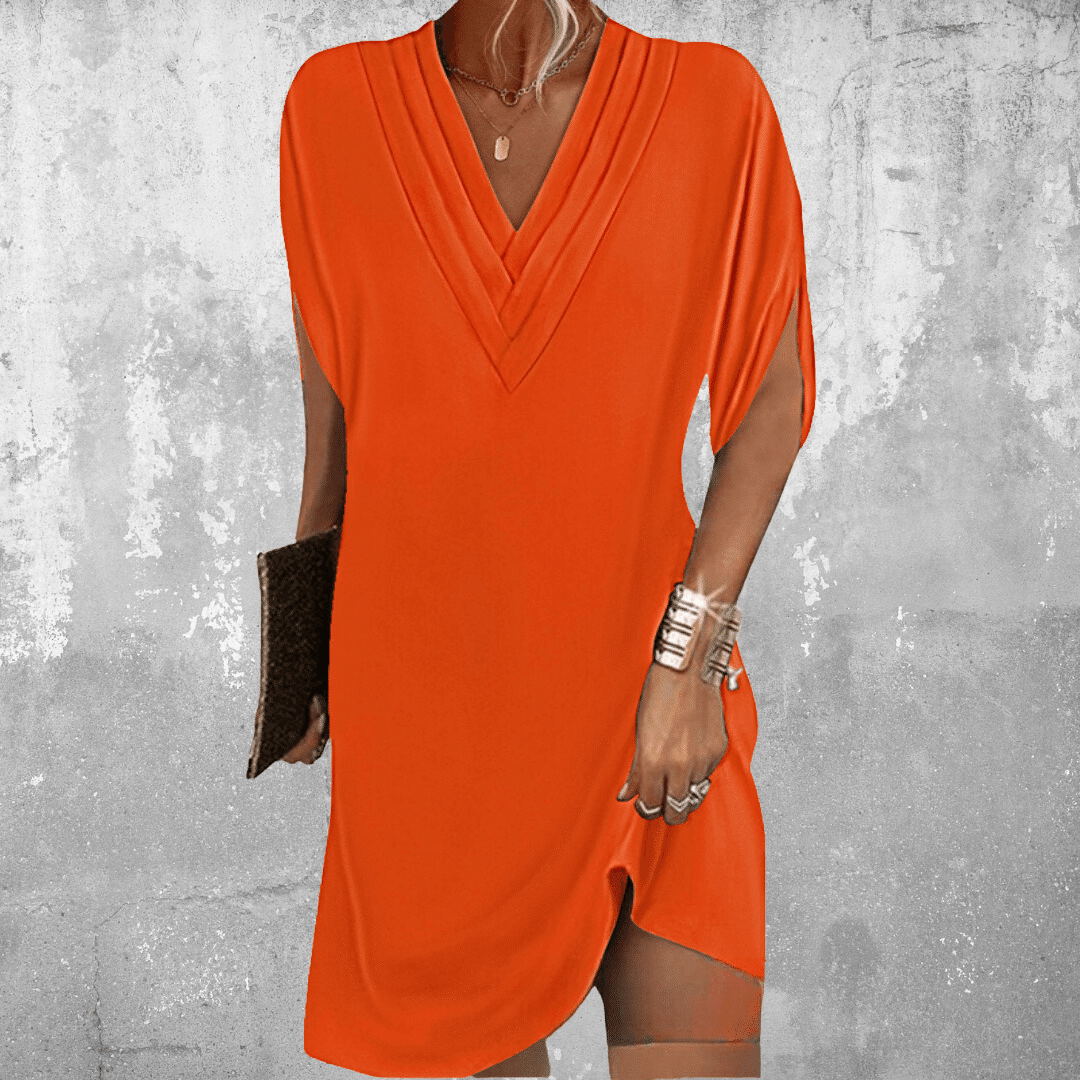 Virginie - Robe Courte Femme Col V