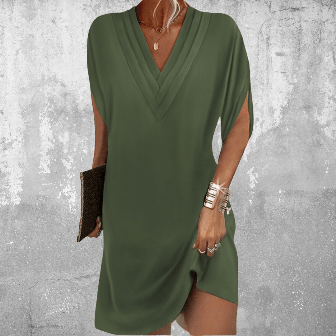 Virginie - Robe Courte Femme Col V