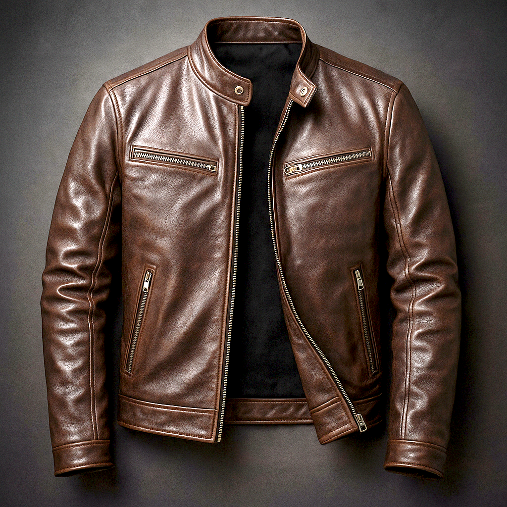 Christophe - Veste Chic Cuir Style Motard