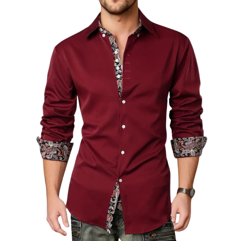 Romain | Chemise Chic Col Paisley