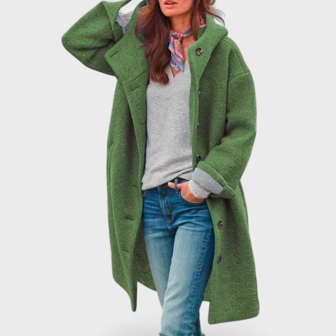 Céline | Manteau Élégant Laine Bouclée