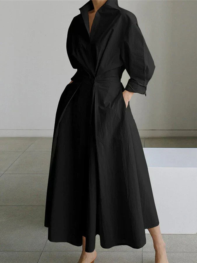 Aurélie - Robe Maxi Chemise Chic
