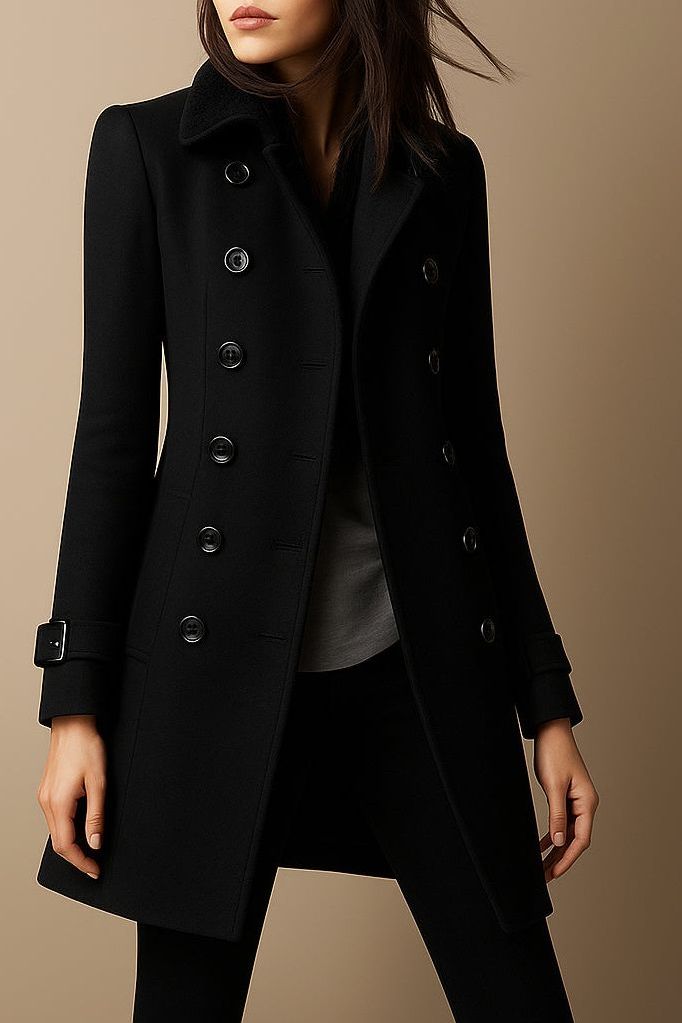 Sabine | Manteau Élégant Long Laine