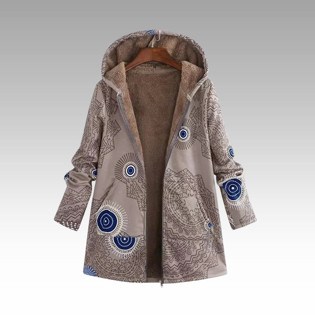 Sandrine - Manteau Chic Bohème Capuche