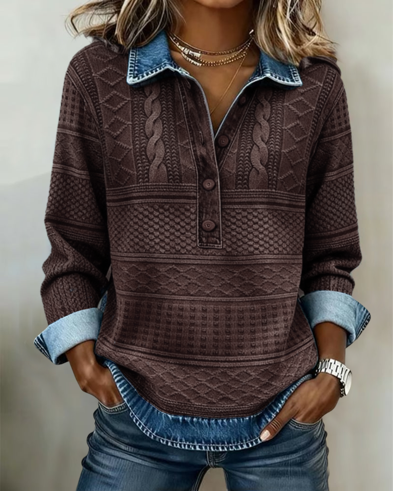 Sylvie | Pull Élégant Torsadé Vintage