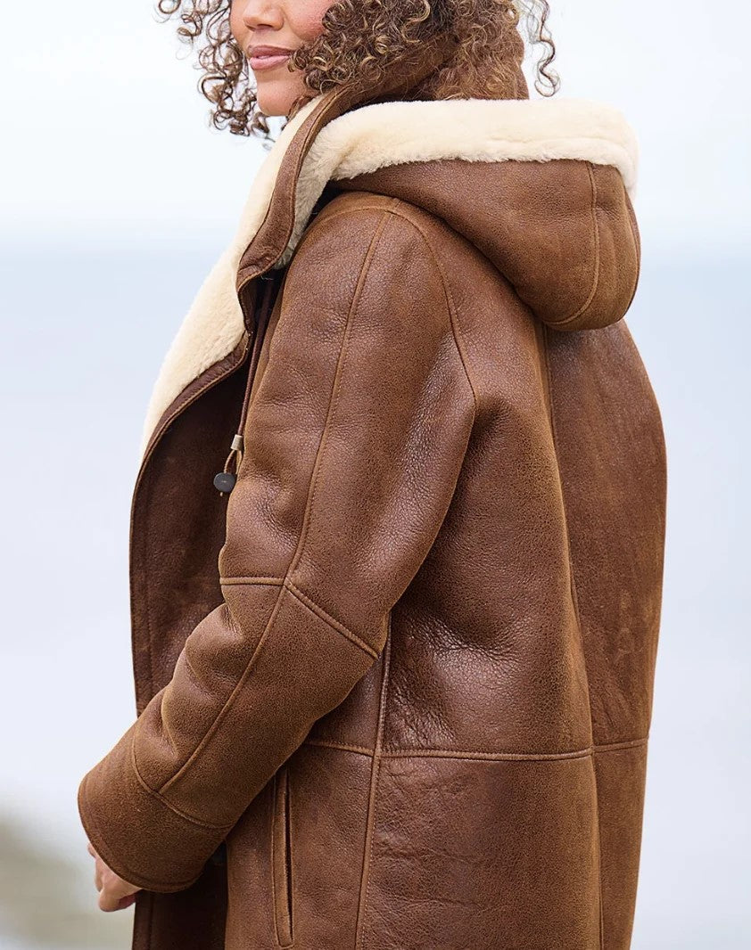 Manon | Manteau Chic Mi-Long Daim