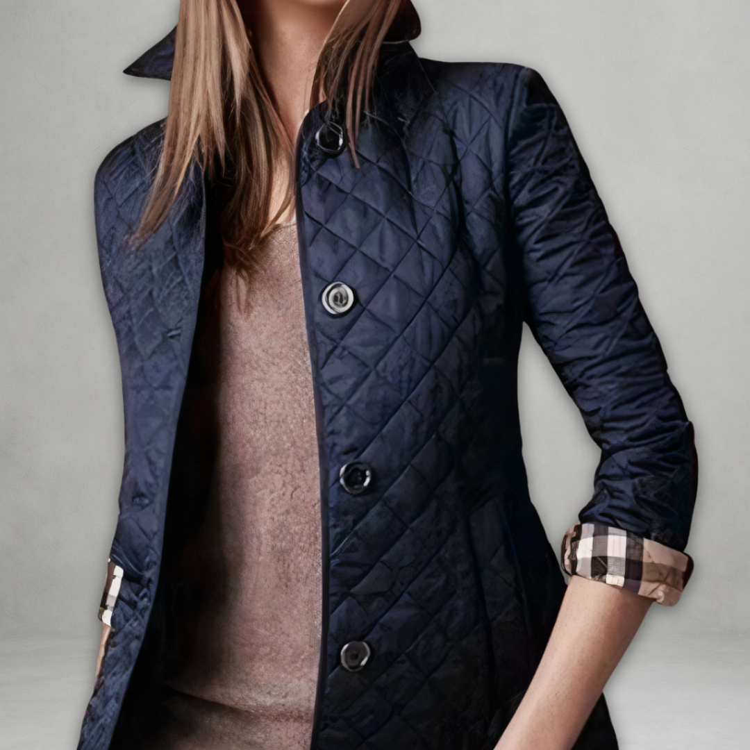 Camille - Veste Élégante Matelassée Col Chemise