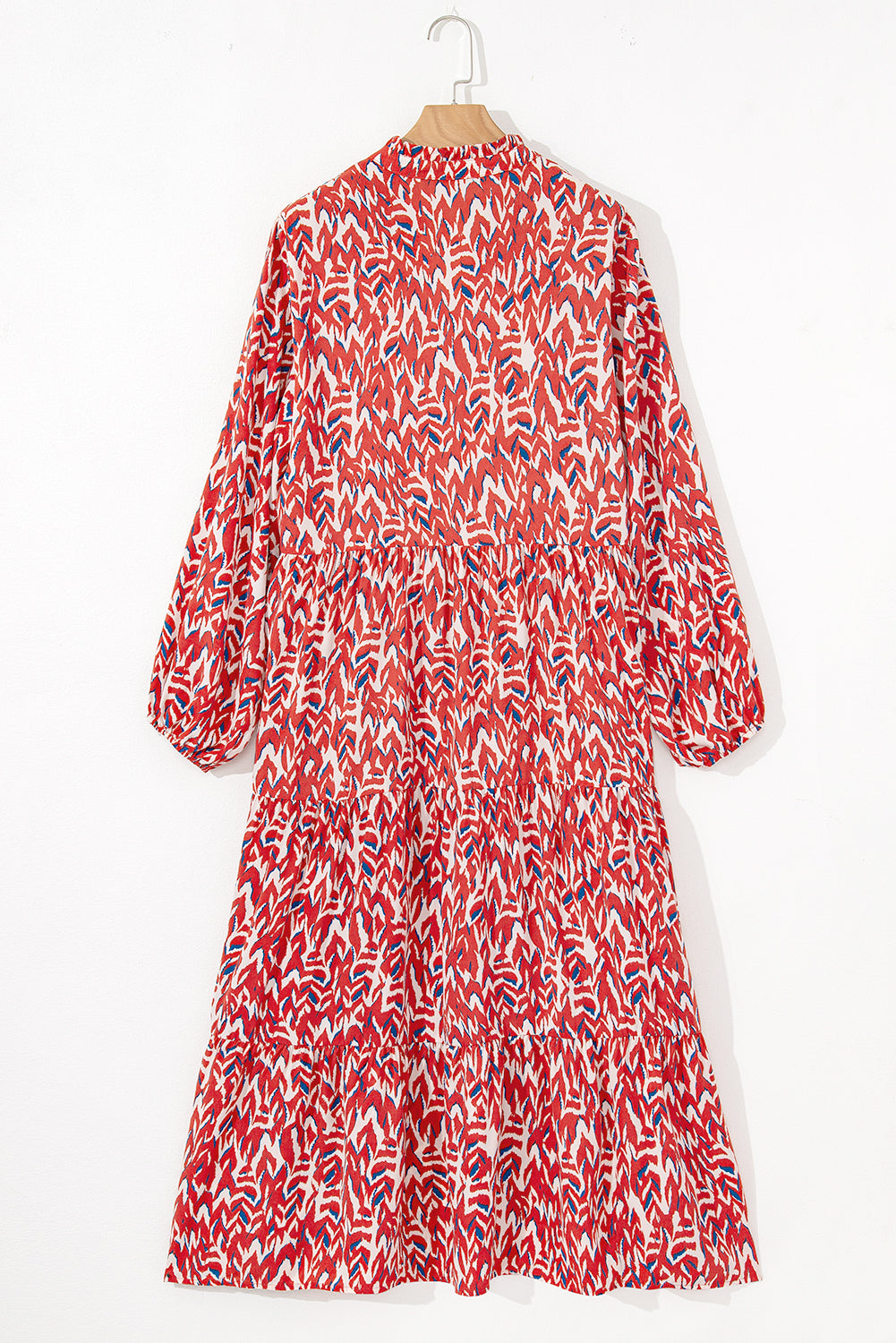 Jacqueline - Robe maxi grande taille - Motif abstrait, Col V, Taille haute, Femme