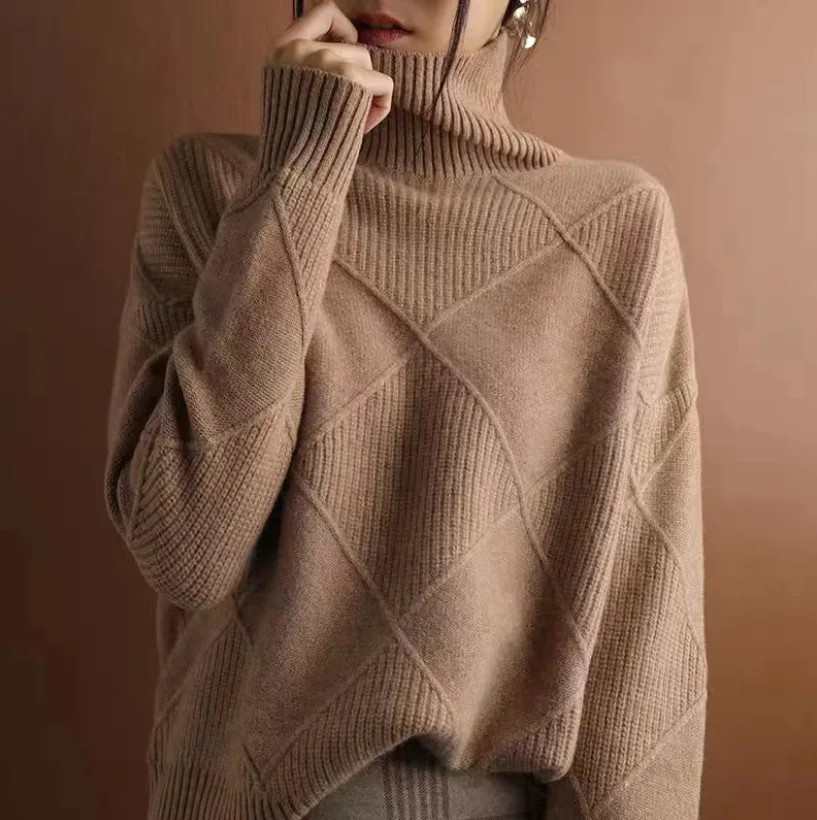 Sandrine - Pull Chic Oversize Col Montant