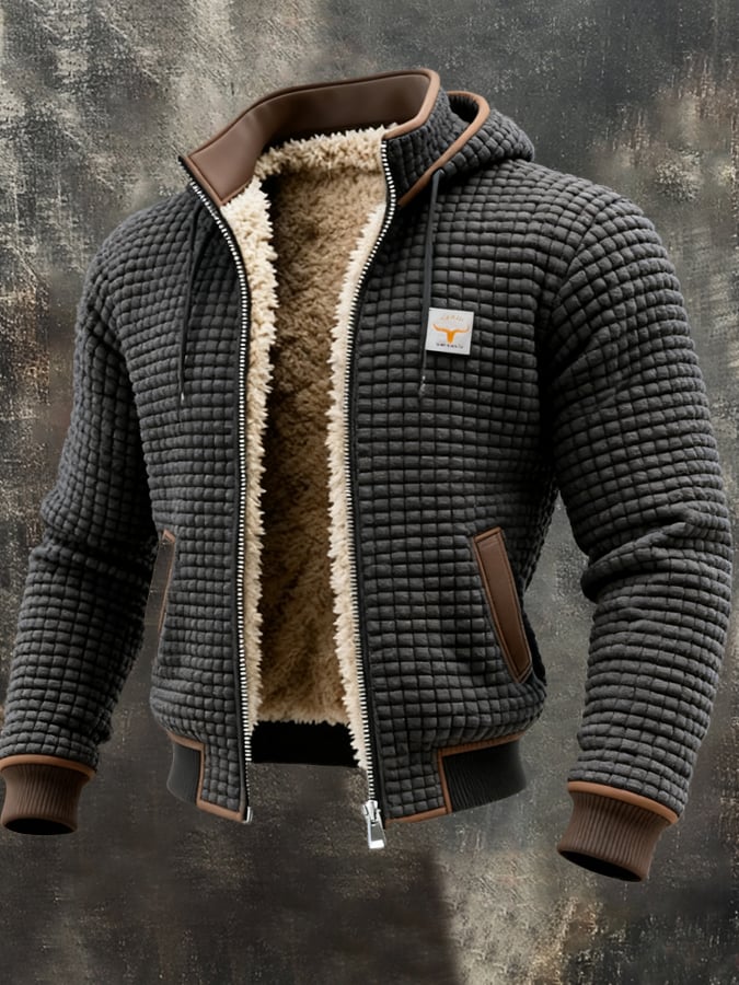 Nicolas - Veste Moderne Tricot Sherpa à Capuche