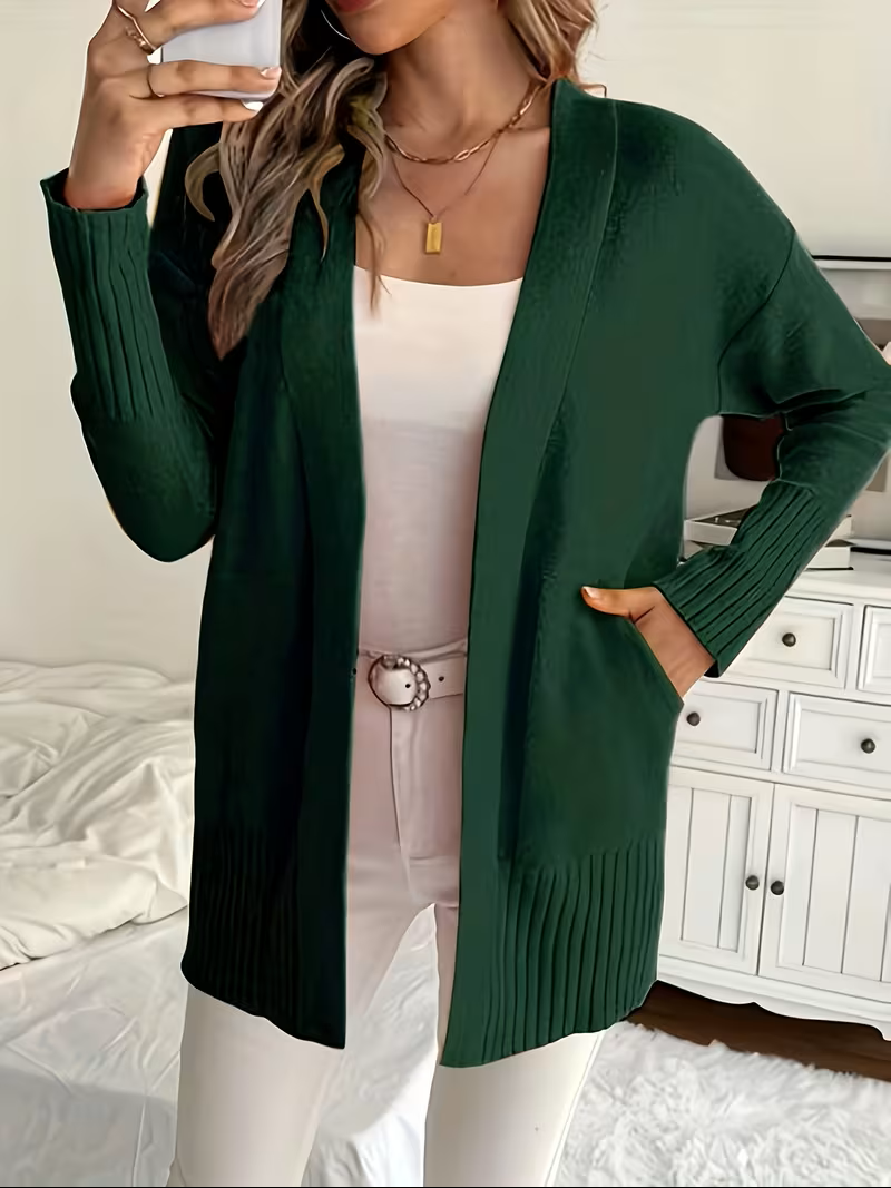 Karine - Cardigan Élégant Oversize Ouvert