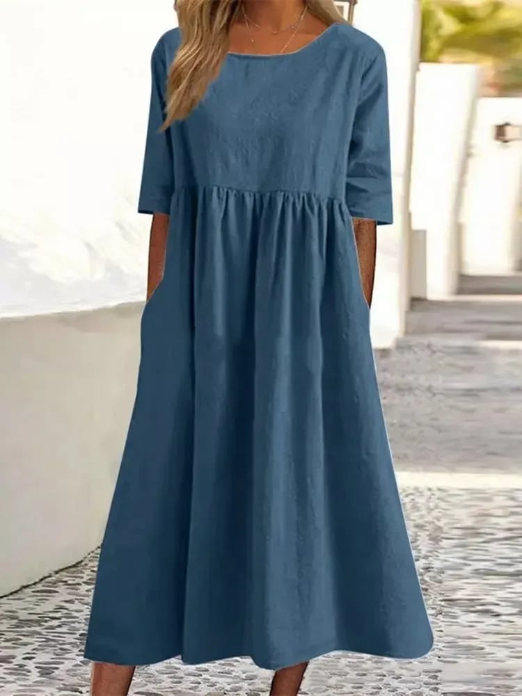 Julie - Robe d'Été Femme en Lin Élégante