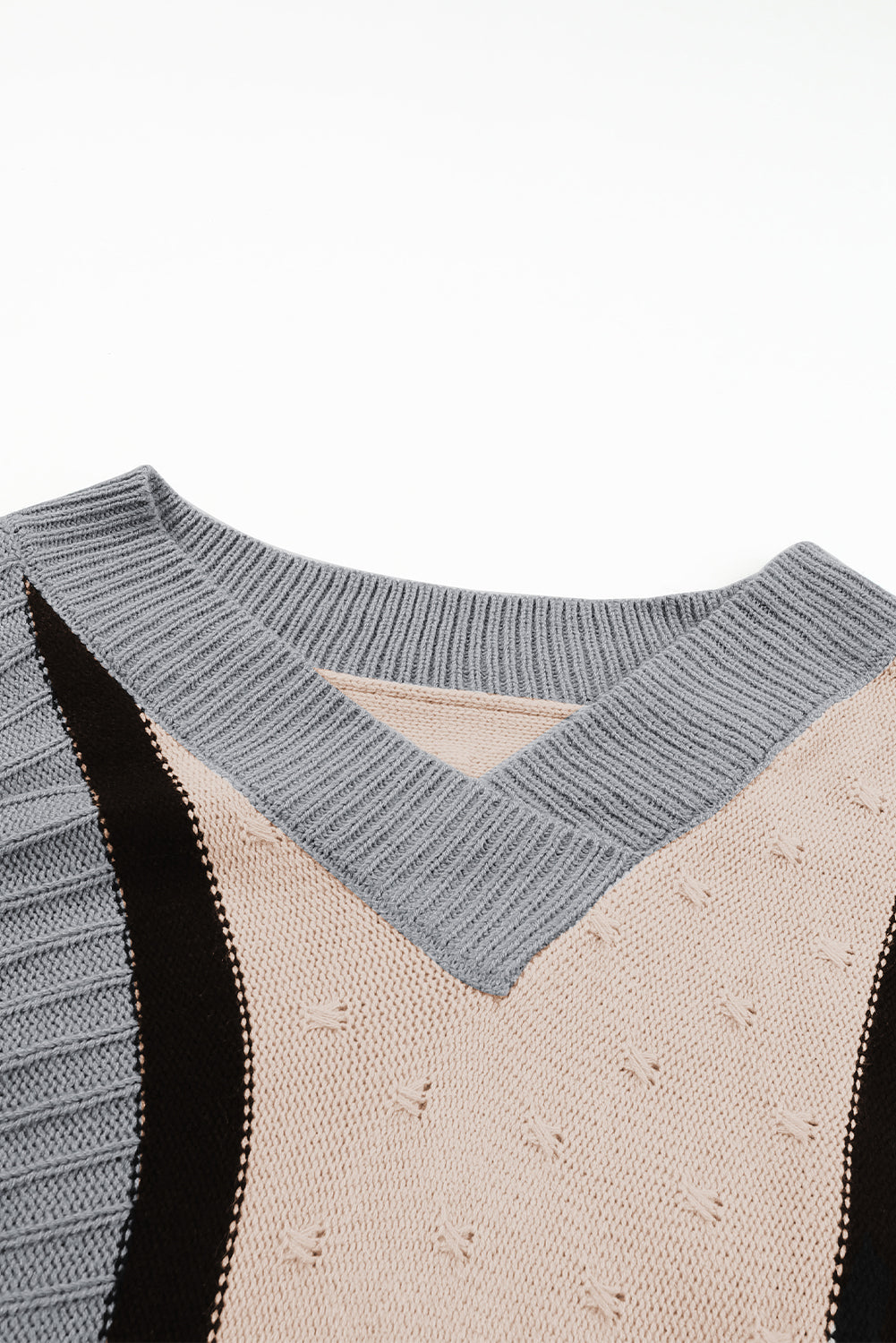 Laurence - Robe pull oversize - Bouclé, Blocs de couleurs, Femme