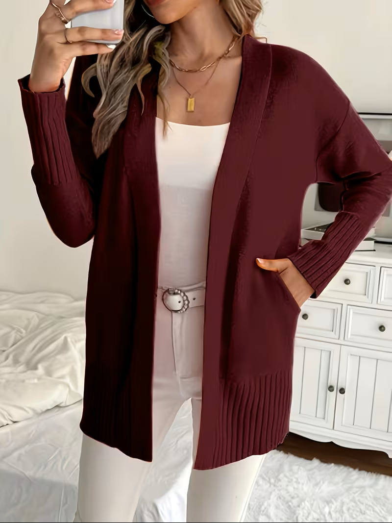 Karine - Cardigan Élégant Oversize Ouvert