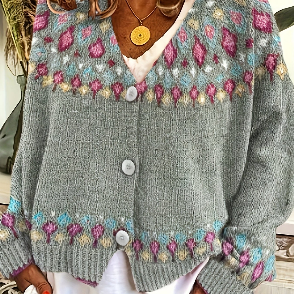 Chloé - Cardigan Féminin Vintage Fleuri